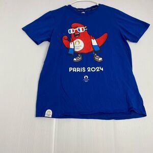 PARIS 2024 OLYMICS T-Shirt OFFICALLY Licensed Authentic Size Large Blue Tee.